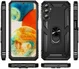 Samsung Galaxy A24 Hoesje Magnetische Kickstand Ring Back Cover Zwart afbeelding 2