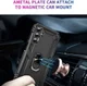 Samsung Galaxy A24 Hoesje Magnetische Kickstand Ring Back Cover Zwart afbeelding 3