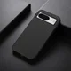 Google Pixel 8 Hoesje Carbon met Kunstleer Coating Back Cover Zwart afbeelding 3