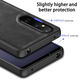 Sony Xperia 1 V Hoesje Kunstleer Coating Back Cover Zwart afbeelding 4