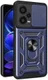Xiaomi Redmi Note 12 Pro Plus Hoesje Camera Slider Kickstand Blauw afbeelding 1