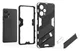Xiaomi Poco F5 Hoesje Shockproof Kickstand Back Cover Zwart afbeelding 4