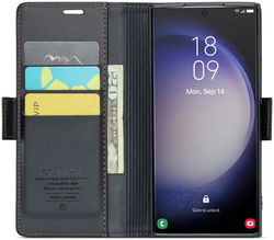 CaseMe 023 Samsung Galaxy S23 Ultra Hoesje Book Case Zwart afbeelding