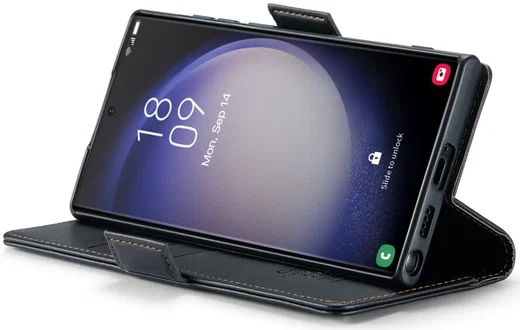 CaseMe 023 Samsung Galaxy S23 Ultra Hoesje Book Case Zwart afbeelding 15