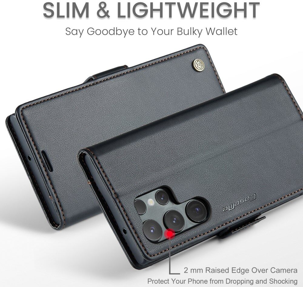 CaseMe 023 Samsung Galaxy S23 Ultra Hoesje Book Case Zwart afbeelding 8