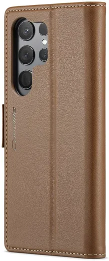 CaseMe 023 Samsung Galaxy S23 Ultra Hoesje Book Case Bruin afbeelding 14