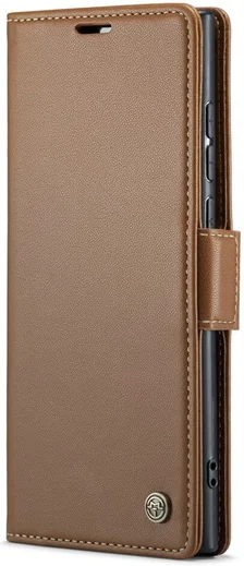 CaseMe 023 Samsung Galaxy S23 Ultra Hoesje Book Case Bruin afbeelding 2