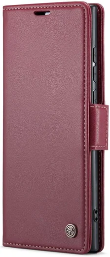 CaseMe 023 Samsung Galaxy S23 Ultra Hoesje Book Case Rood afbeelding 2