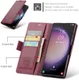 CaseMe 023 Samsung Galaxy S23 Ultra Hoesje Book Case Rood afbeelding 5