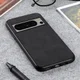 Google Pixel 8 Pro Hoesje met Kunstleer Coating Back Cover Zwart afbeelding 3
