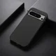 Google Pixel 8 Pro Hoesje Carbon Kunstleer Coating Back Cover Zwart afbeelding 3