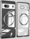 Google Pixel 7a Hoesje MagSafe Back Cover TPU Transparant/Zilver