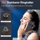 Apple iPhone 14 Pro Hoesje Camera Slider en Kickstand Ring Blauw Zwart afbeelding 4