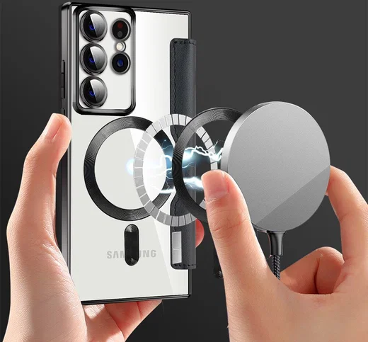 Samsung Galaxy S22 Ultra Hoesje MagSafe RFID Pasjeshouder Zwart afbeelding 4