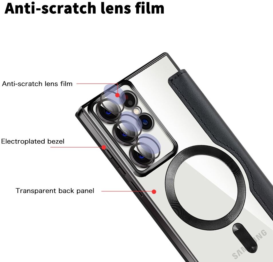 Samsung Galaxy S22 Ultra Hoesje MagSafe RFID Pasjeshouder Zwart afbeelding 7