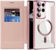 Samsung Galaxy S22 Ultra Hoesje MagSafe RFID Pasjeshouder Roze