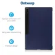Samsung Galaxy Tab S8 Ultra Hoes Tri-Fold Book Case Standaard Blauw afbeelding 3