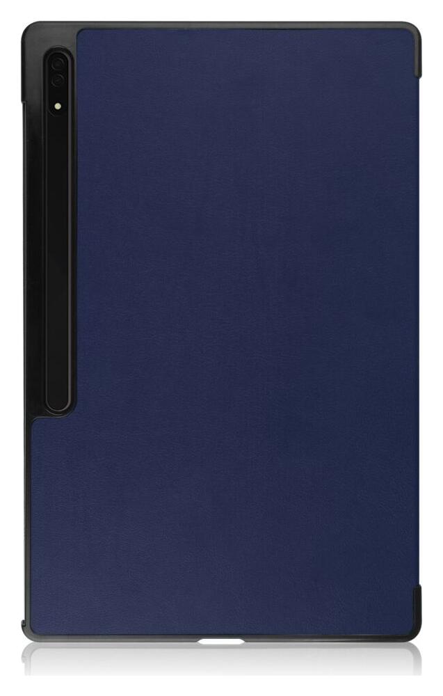 Samsung Galaxy Tab S8 Ultra Hoes Tri-Fold Book Case Standaard Blauw afbeelding 9