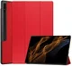 Samsung Galaxy Tab S8 Ultra Hoes Tri-Fold Book Case Standaard Rood afbeelding 1