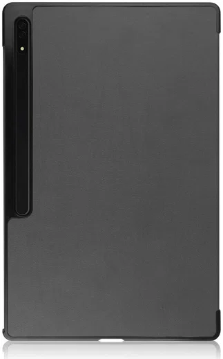 Samsung Galaxy Tab S8 Ultra Hoes Tri-Fold Book Case Standaard Grijs afbeelding 2
