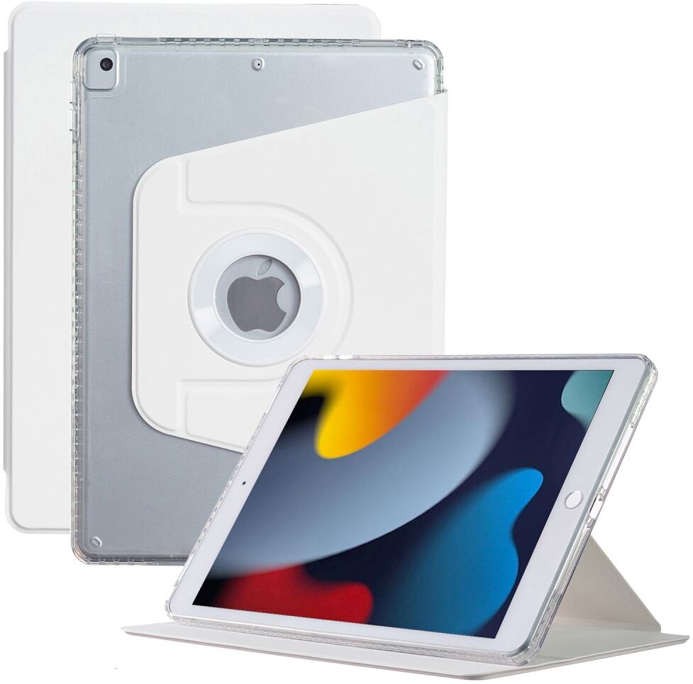 Apple iPad 10.2/iPad Pro 10.5 Hoes Tri-Fold Book Case Kunstleer Wit afbeelding 1