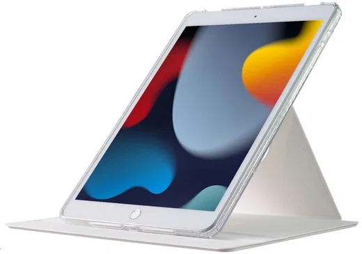 Apple iPad 10.2/iPad Pro 10.5 Hoes Tri-Fold Book Case Kunstleer Wit afbeelding 4