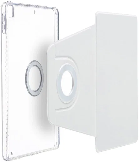 Apple iPad 10.2/iPad Pro 10.5 Hoes Tri-Fold Book Case Kunstleer Wit afbeelding 6