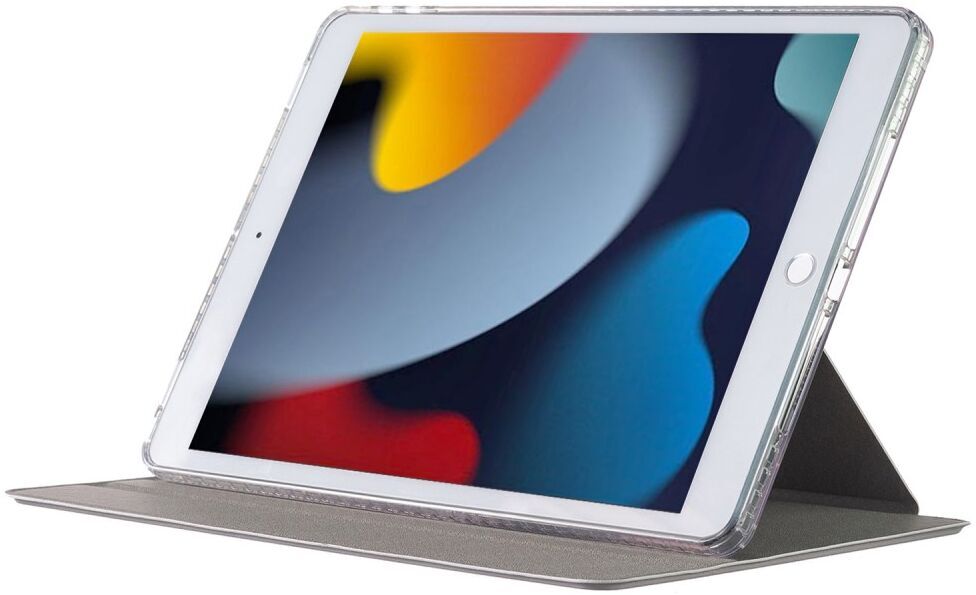 Apple iPad 10.2/iPad Pro 10.5 Hoes Tri-Fold Book Case Kunstleer Grijs afbeelding 2