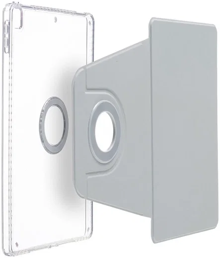 Apple iPad 10.2/iPad Pro 10.5 Hoes Tri-Fold Book Case Kunstleer Grijs afbeelding 6