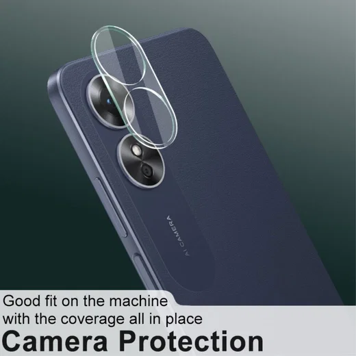 Imak Oppo A17 Camera Lens Protector + Lens Cap Clear afbeelding 5