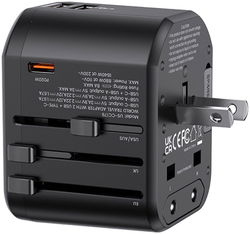 USAMS Wereldstekker 20W met USB-C Power Delivery en USB Quick Charge afbeelding