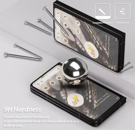 Whitestone EA Dome Glass Google Pixel Fold Screen Protector 2-Pack afbeelding 3