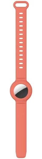 Apple AirTag Horloge Bandje voor Kinderen Siliconen Oranje afbeelding 5