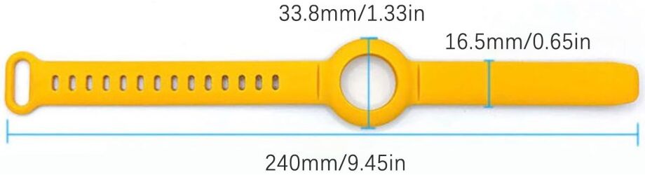 Apple AirTag Horloge Bandje voor Kinderen Siliconen Oranje afbeelding 6