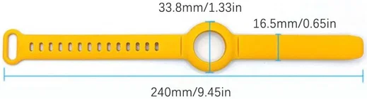 Apple AirTag Horloge Bandje voor Kinderen Siliconen Oranje afbeelding 6
