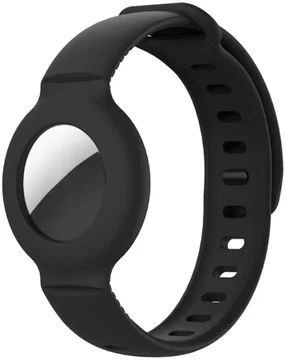 Apple AirTag Horloge Bandje voor Kinderen Siliconen Zwart