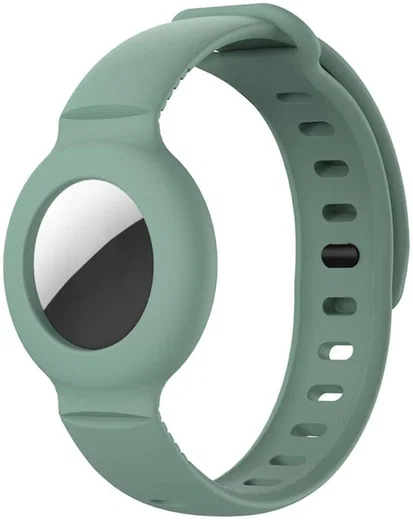 Apple AirTag Horloge Bandje voor Kinderen Siliconen Groen afbeelding 1