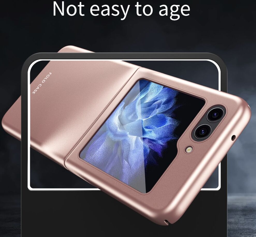 Samsung Galaxy Z Flip 5 Hoesje Hard Back Cover Roze Goud afbeelding 4