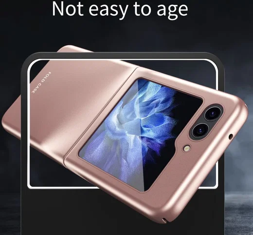 Samsung Galaxy Z Flip 5 Hoesje Hard Back Cover Roze Goud afbeelding 4