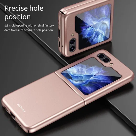 Samsung Galaxy Z Flip 5 Hoesje Hard Back Cover Roze Goud afbeelding 7