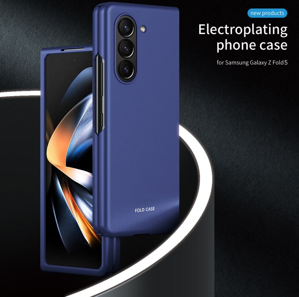 Samsung Galaxy Z Fold 5 Hoesje Hard Back Cover Blauw afbeelding 3