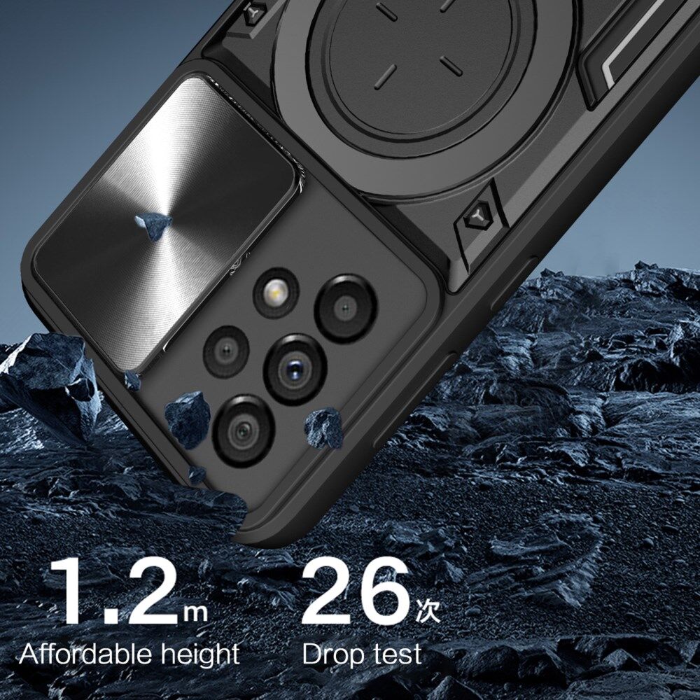 Samsung Galaxy A53 Hoesje met Camera Slider en Kickstand Ring Roze afbeelding 10