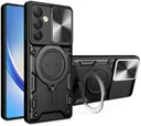 Samsung Galaxy A54 Hoesje Camera Slider en Kickstand Ring Zwart