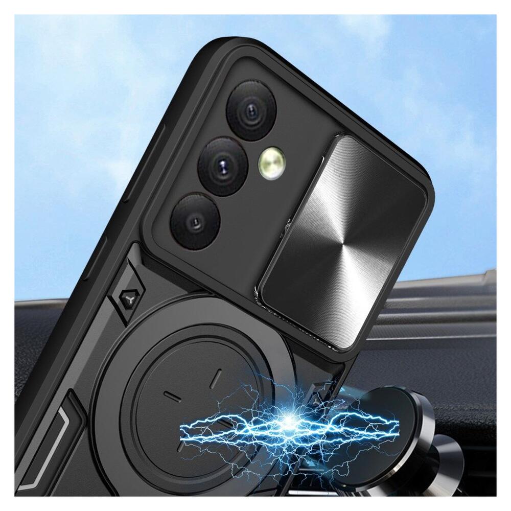 Samsung Galaxy A54 Hoesje Camera Slider en Kickstand Ring Blauw afbeelding 4