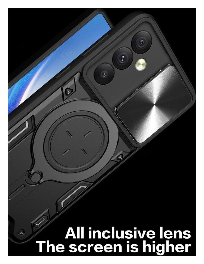 Samsung Galaxy A54 Hoesje Camera Slider en Kickstand Ring Blauw afbeelding 8