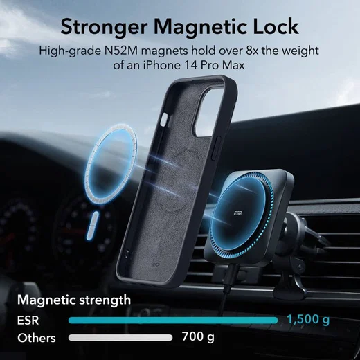 ESR Cloud Kickstand Apple iPhone 14 Pro Max Hoesje MagSafe Zwart afbeelding 6