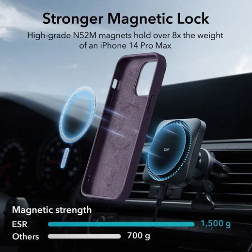 ESR Cloud Kickstand Apple iPhone 14 Pro Max Hoesje MagSafe Paars afbeelding 4