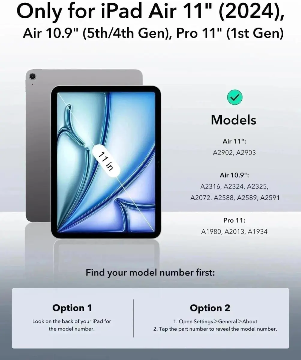 ESR Rebound Magnetic iPad Air 11 2024/2025/2026 /Air 10.9 (2022/2020) Hoes Blauw afbeelding 5