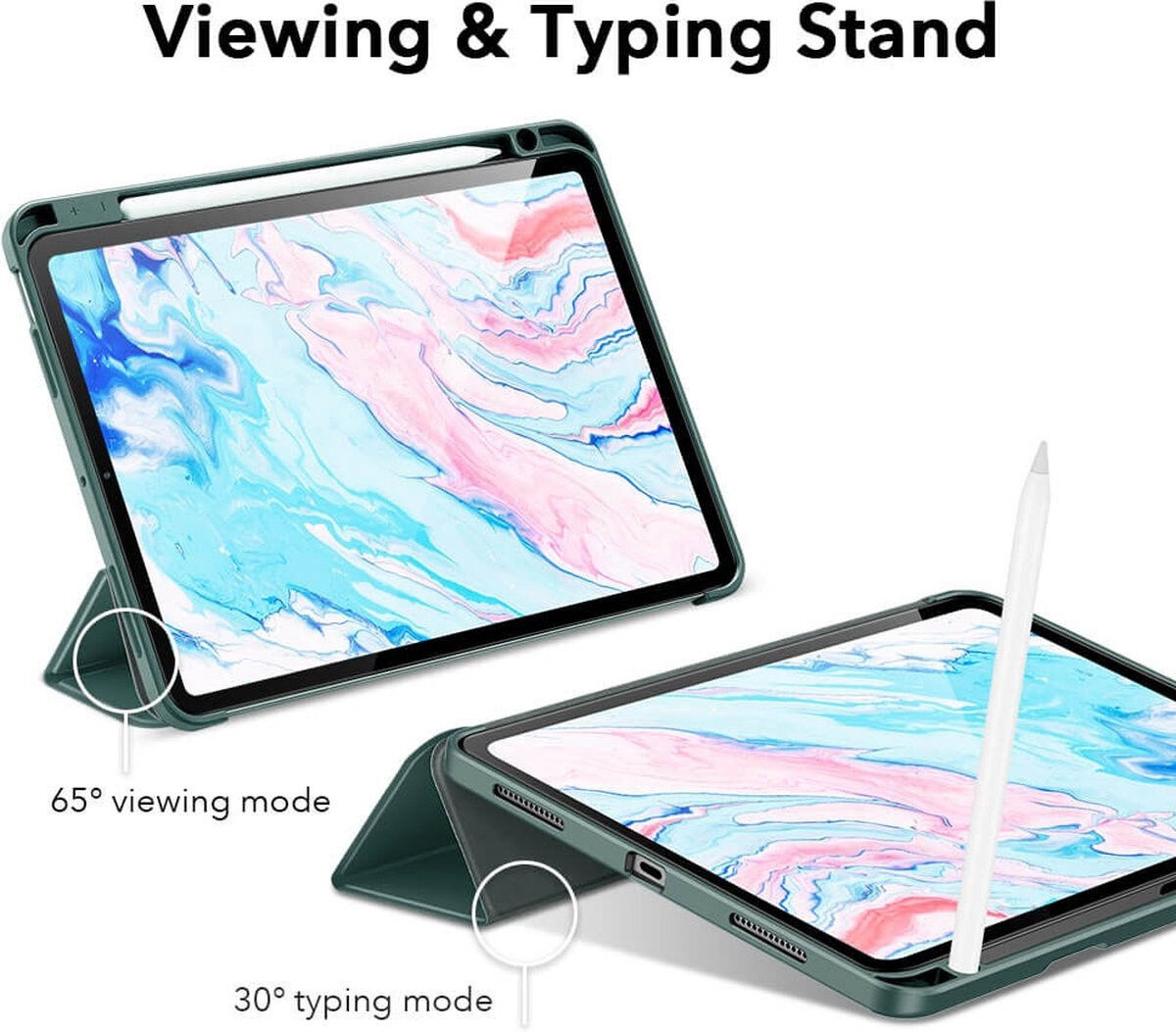 ESR Rebound Pencil Book Case Apple iPad Air 10.9 Hoes Blauw afbeelding 4