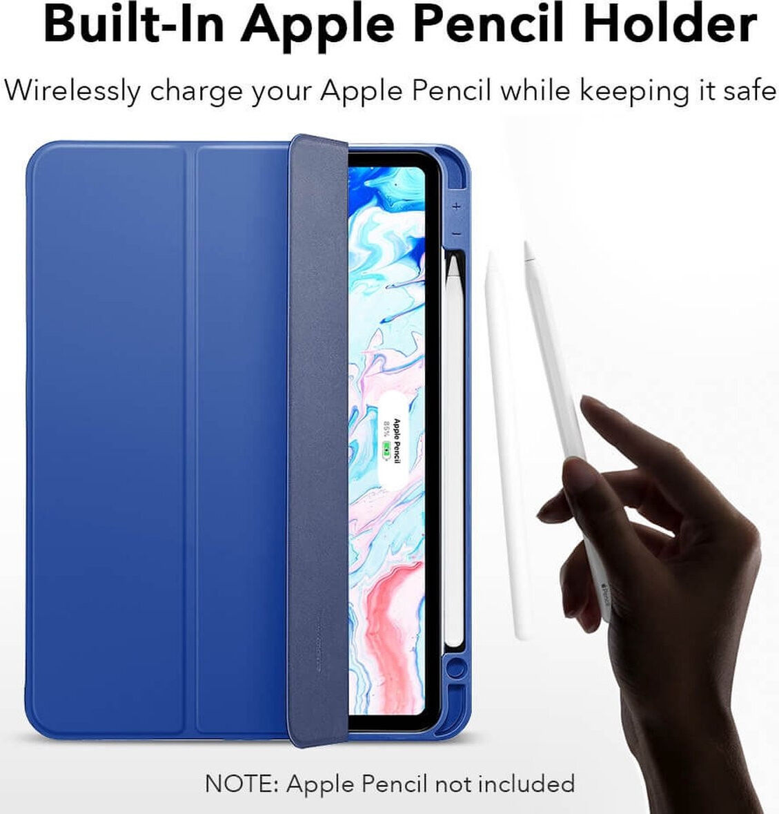 ESR Rebound Pencil Book Case Apple iPad Air 10.9 Hoes Blauw afbeelding 8